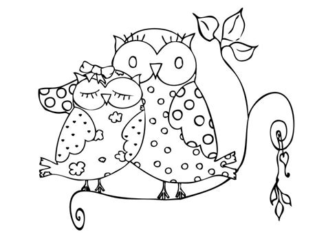 owl valentines coloring pages valentine owl coloring page coruja