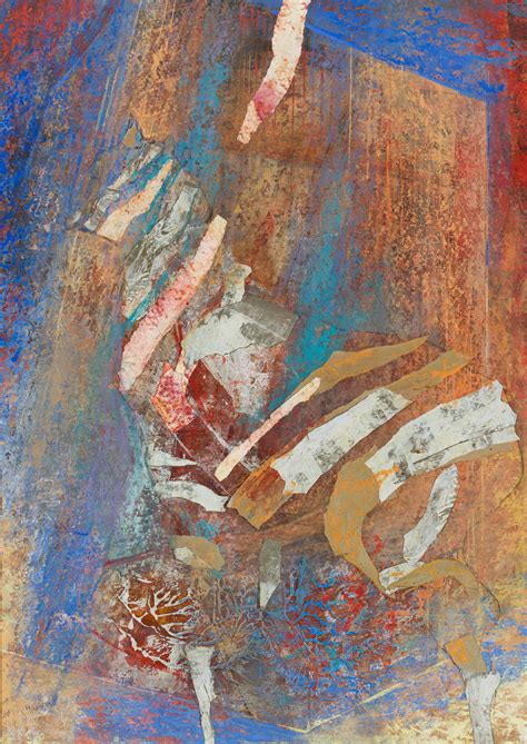 abstract composition  blue  brown  helen lieros strauss