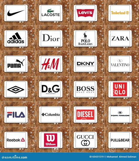 clothing brands  logos editorial stock image illustration  diesel