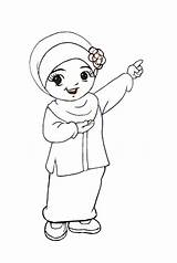 Azhan Disimpan Muslim sketch template