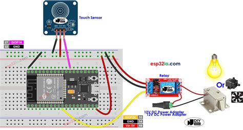 esp touch sensor toggle relay esp tutorial