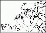 Coloring Misty Pokemon Pages Library Clipart Cartoon Popular sketch template