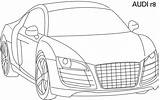 Audi Coloring Car R8 Sports Super Kids Pages Tuning Print Drawing Cars Transportation Drawings Pdf Open Printable  27kb sketch template