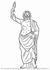 Draw Zeus Greek God Sketch Drawing Gods Step Tutorials Sketches sketch template