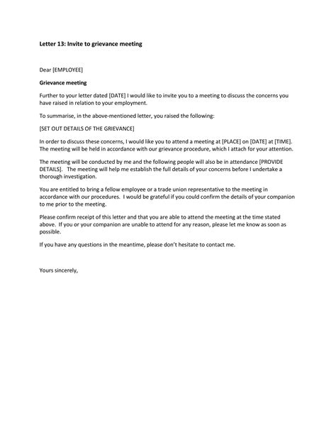 sample letter  concern  employee    letter template