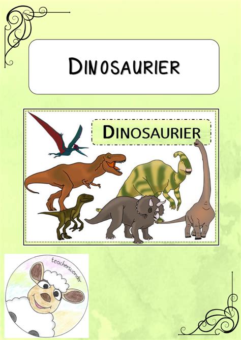 wissenskarten dinosaurier unterrichtsmaterial  den
