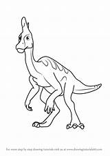 Lambeosaurus Train Dinosaur Drawing Draw Step Larry Drawingtutorials101 sketch template