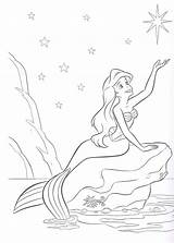 Mermaid Little Pages Coloring Disney Printable Kids sketch template