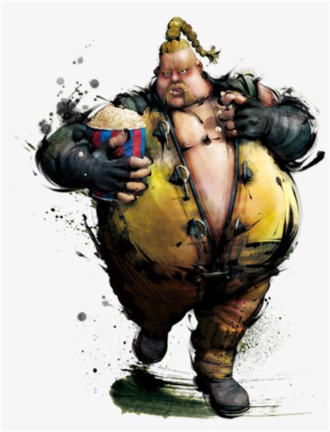 rufus street fighter fat character hd transparent png