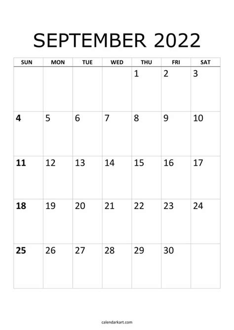 printable september  calendar  pages   print