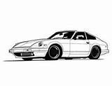 280zx Datsun Jdm 240z sketch template