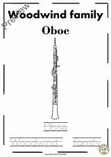 Oboe Coloring sketch template