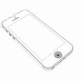 Iphone Phone Cell Drawing Smart Coloring Mobile Getdrawings Pages 6s sketch template