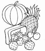 Coloring Food Pages Kids Fruit Healthy Sheets sketch template
