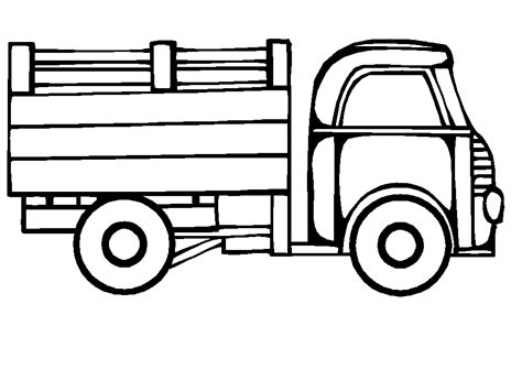 lorry colouring pages clipart