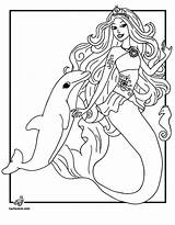 Coloring Mermaid Barbie Pages Dolphin Kids Printable Tale Sheets Colouring Color Print Christmas Princess Jr Girls Getcolorings Colorin Gif Tail sketch template