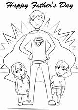Super Dad Coloring Pages Father Superhero Printable Re Clipart Fathers Drawing Supercoloring sketch template