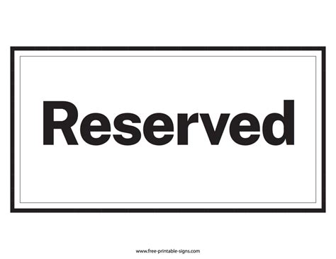 printable reserved sign printable word searches
