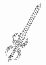 Coloring Pages Sword Swords Printable sketch template