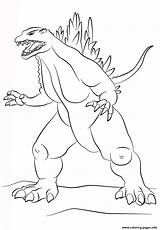 Coloring Godzilla Pages King Printable 2000 Monsters sketch template