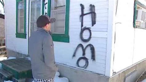 police investigate anti gay graffiti as hate crime cbc news