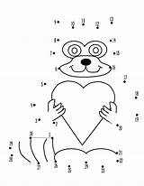 Kissing Hand Dots Connect Coloring 30 Pages Dot Printable Number Raccoon Kids Chester Activities Math Kindergarten Printables Print Board Detailed sketch template