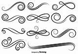 Flourish Vector Swirl Swirls Calligraphy Elegant Lines Scrolls Graphics Vectors Getdrawings Set Vecteezy Edit Happymeluv Icons Downloads Border sketch template