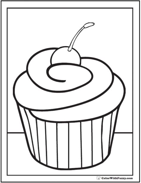 printable cupcake coloring pages everfreecoloringcom
