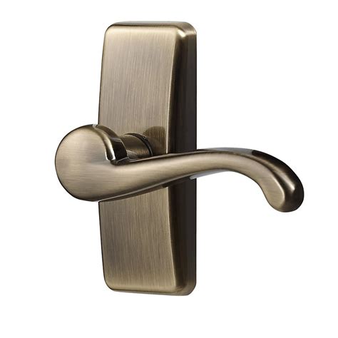 ideal security antique brass storm door lever handle set  home depot canada