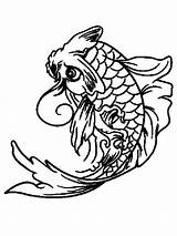 Fish Coloring Koi Pages Adult Printable Adults Recommended sketch template