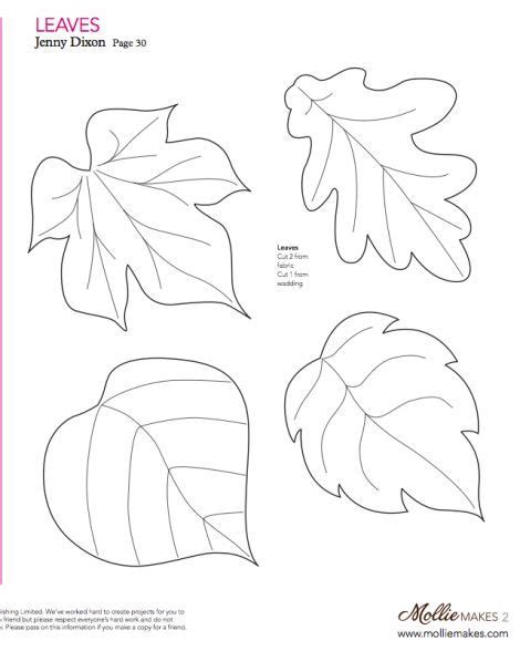 printable felt craft patterns felt leaf template cut arts