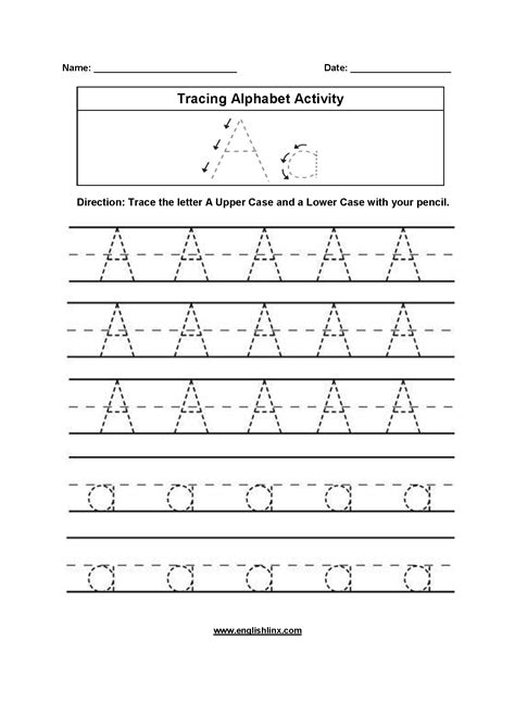 preschool letter tracing worksheets  dot  dot  tracing website