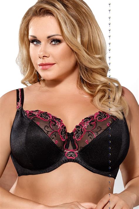 gorsenia k296 miriam underwired full cup non padded bra flower lace