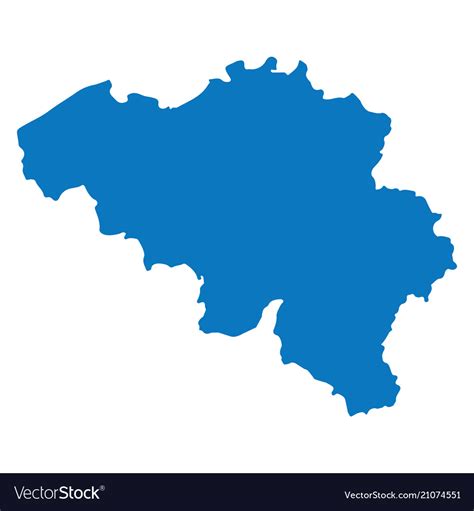 blank blue similar belgium map isolated  white