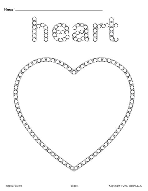 heart  tip painting printable heart worksheet coloring page supplyme