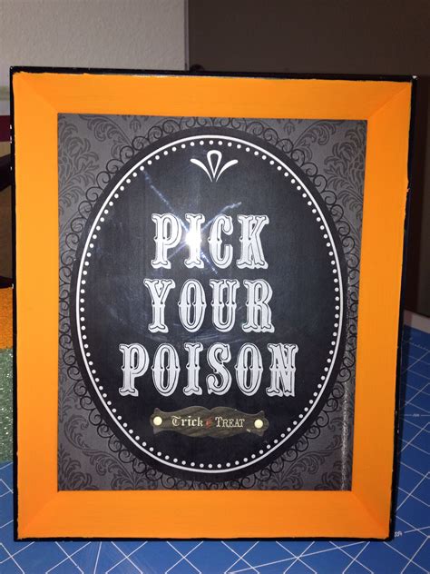 pick  poison    picture frame    painted  wood