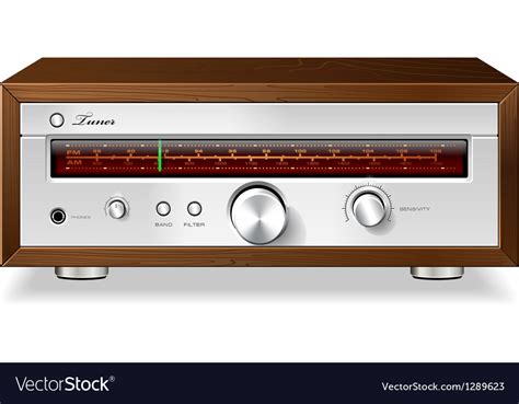 vintage stereo analog radio royalty  vector image