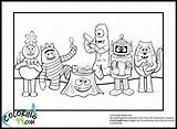 Gabba Yo Coloring Pages Printable Stereo sketch template