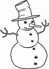 Snowman Clipart Clip Drawing Snow Man Christmas Cute Outline Cliparts Cartoon Winter Kids Coloring Snowmen Pages Library Frosty Snowflake Transparent sketch template