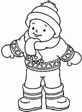 Coloring Pages Winter Cloths Children Boy Clothing Popular sketch template