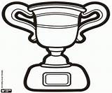 Trophy Coloring Template Pages Colouring Champion Cup Champions League Kids Logo sketch template