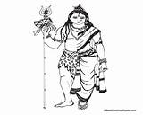Shiva Coloring Pages Getdrawings Getcolorings sketch template
