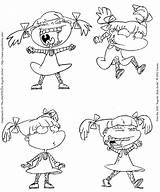Coloring Rugrats Pages Angelica Printable Color Activity Popular Coloringhome sketch template