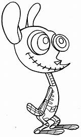 Ren Stimpy Coloring Pages Skele Yucca sketch template