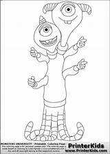 Terry Coloring Pages Terri Monsters University Perry Template sketch template