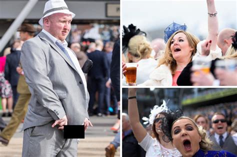 aintree race goer spotted weeing next to the parade ring on ladies day daily star