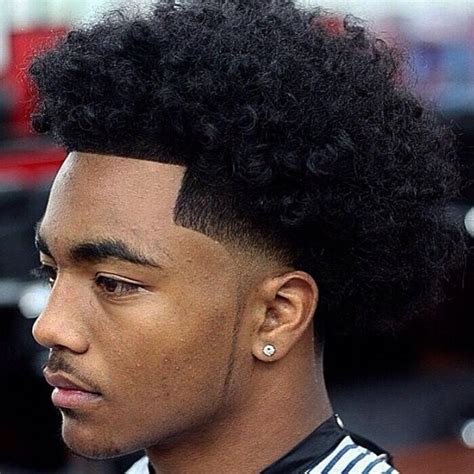 popular afro taper fade haircut  men
