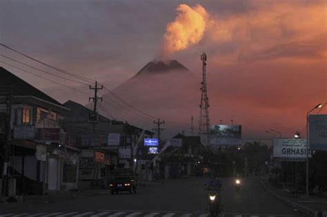Lava Streams From Crater As Indonesias Mount Merapi Erupts