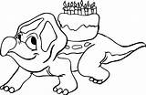 Dinosaur Birthday Coloring Pages Cake Printable Getdrawings Color Getcolorings sketch template