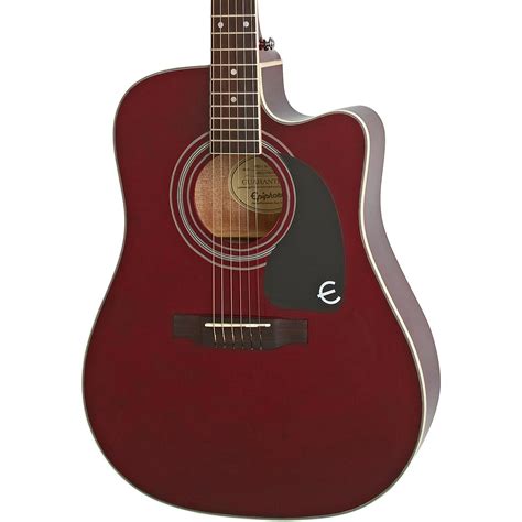 epiphone pro  ultra acoustic electric guitar wine red musicians friend